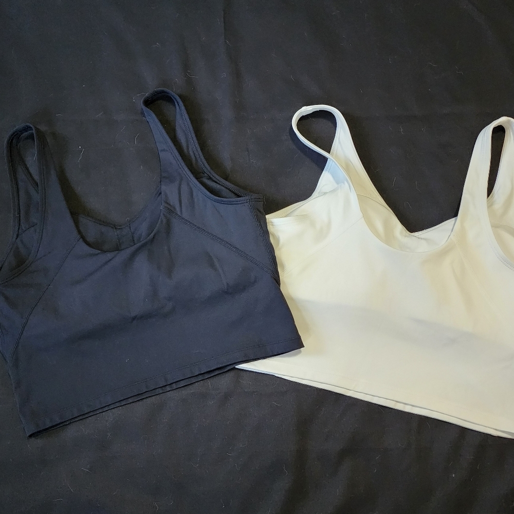 The Gym People Sports Bra Tank 2 Pack | Padded Black White | M - Picture 9 of 9